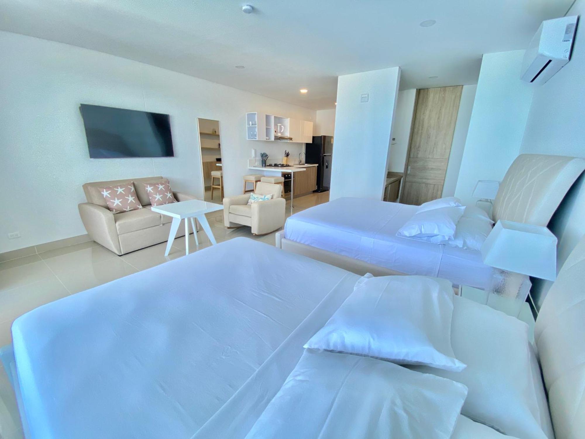 Apartamentos Reserva Del Mar - Frente Al Mar By Soho 圣玛尔塔 客房 照片